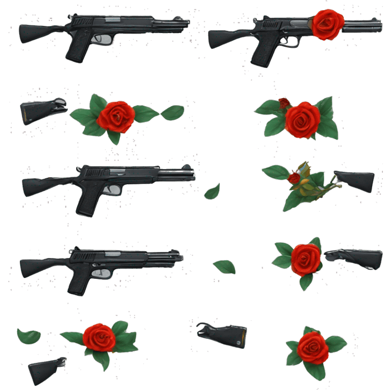 guns and roses emoji