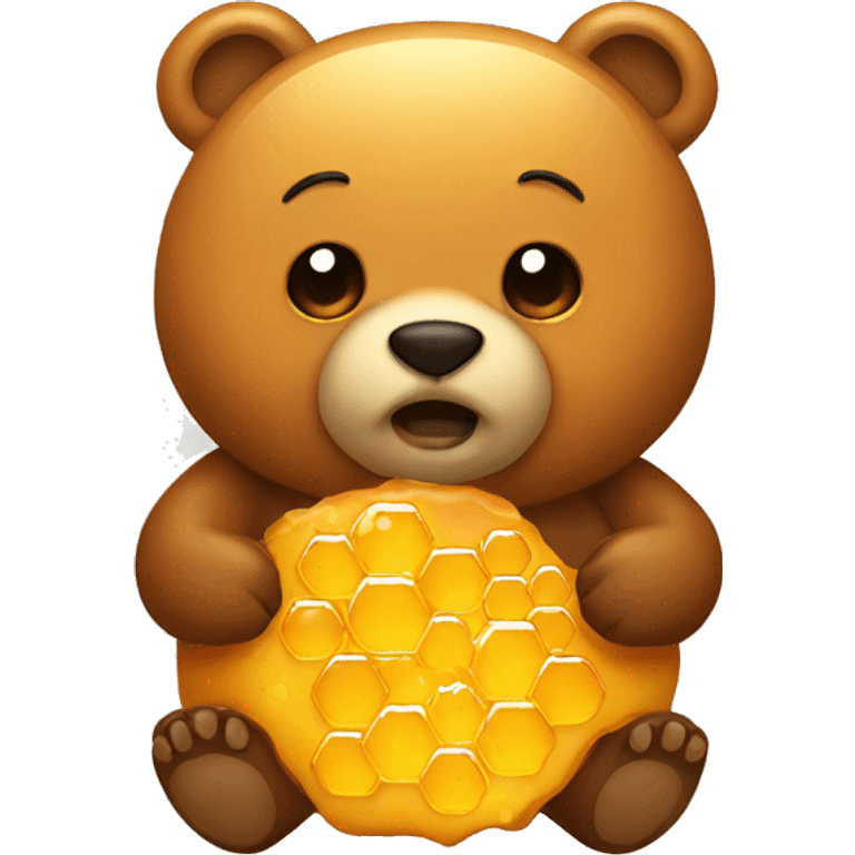 Bear covered in honey  emoji