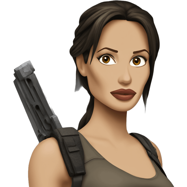 Angelina Jolie as Lara Croft Tomb Raider emoji