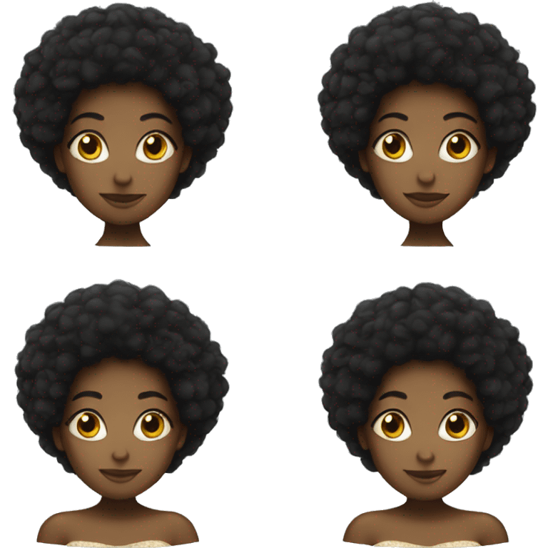 Black girl with Afro  emoji