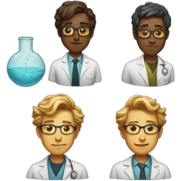 Smart vs Scientist vs Saint emoji