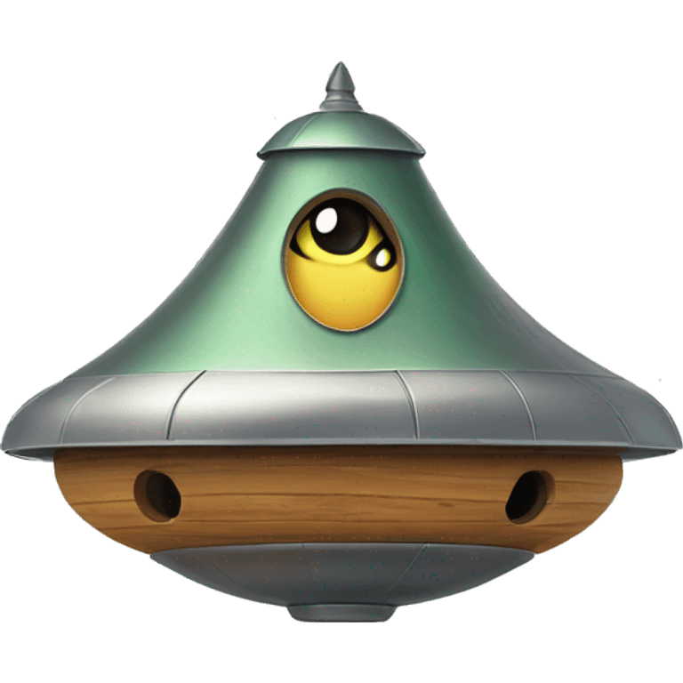  Pretty nice UFO alien spaceship shaped birdhouse —no emoji  emoji