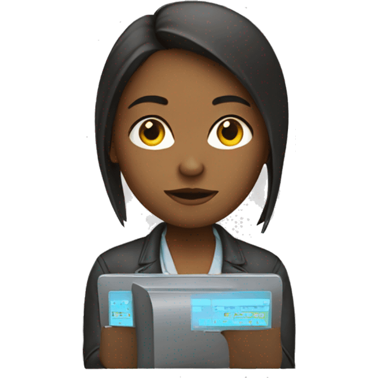 girl with the computer programming emoji