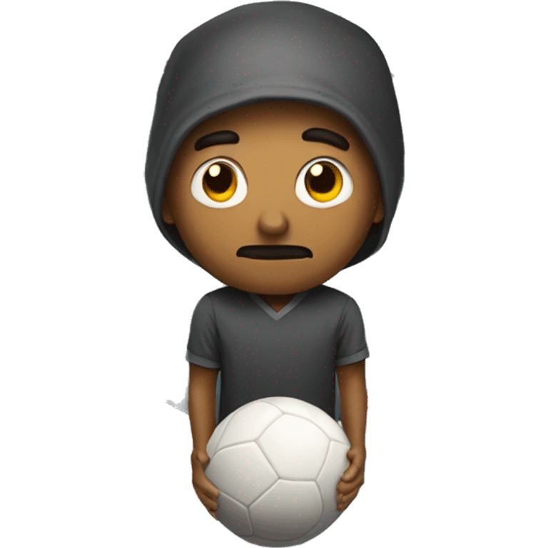 A man hiding a ball  emoji