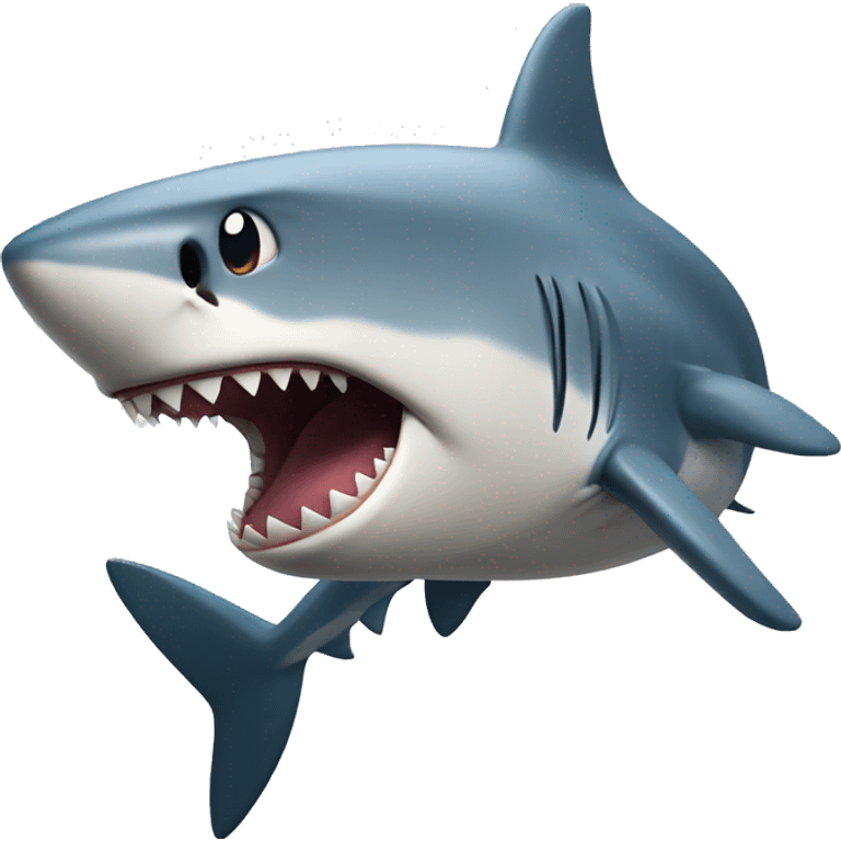 shark with strong arm muscles emoji