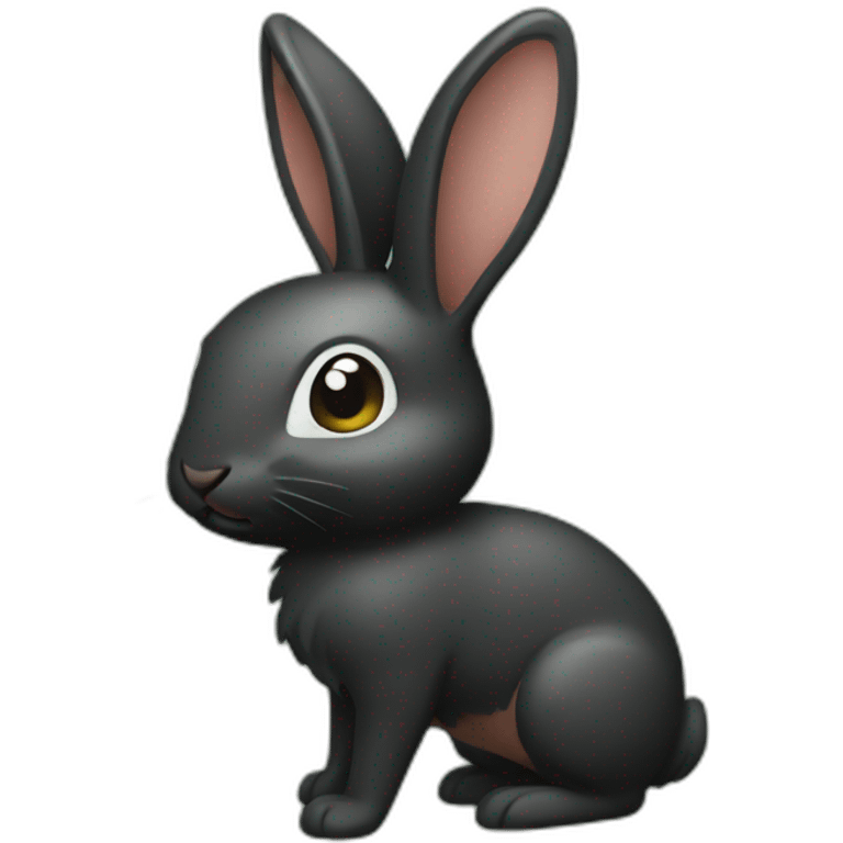 Lapine noir hawaïenne emoji