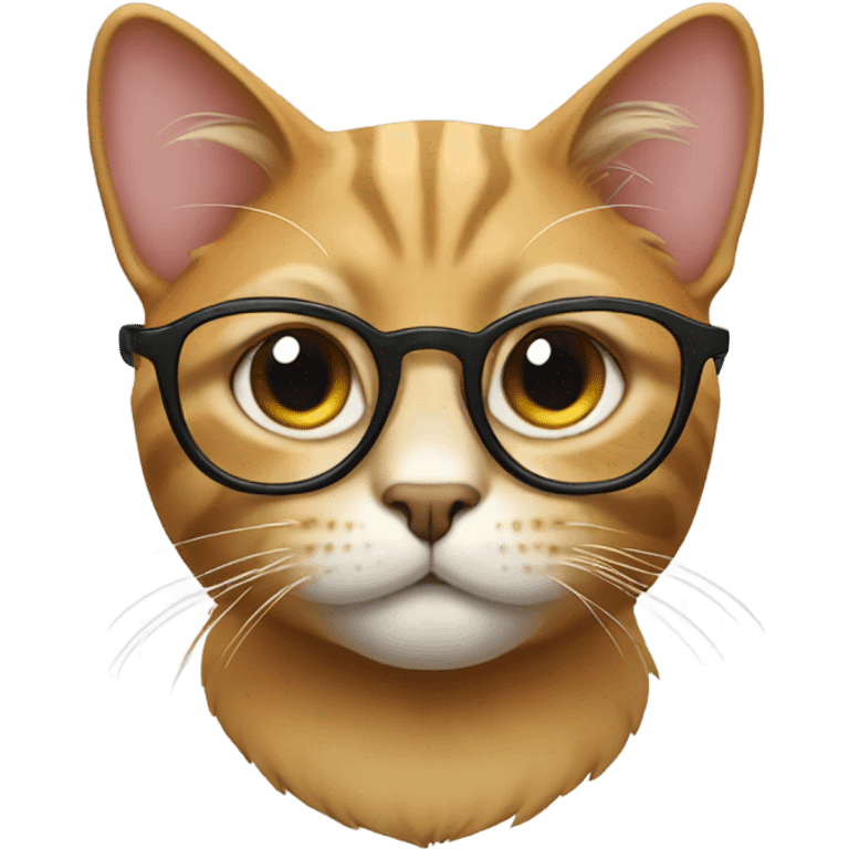 Cat wearing glasses emoji