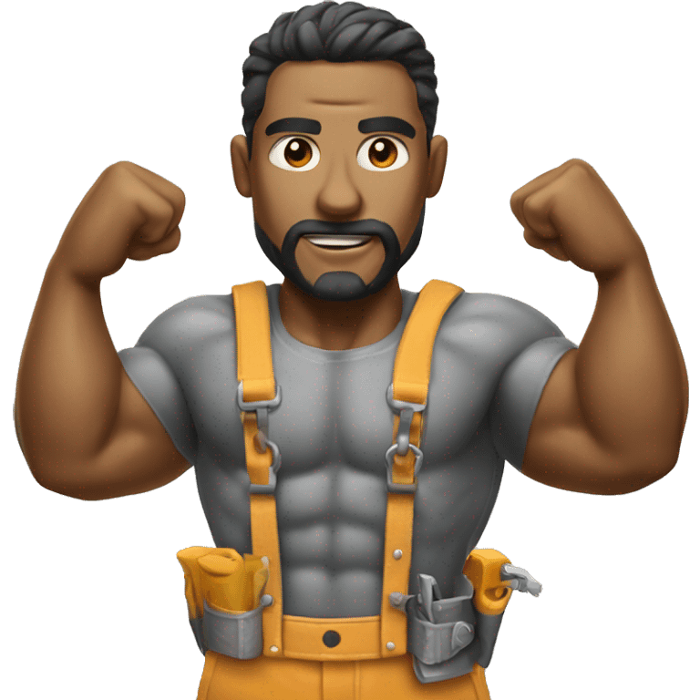 Muscular master of repair phone  emoji