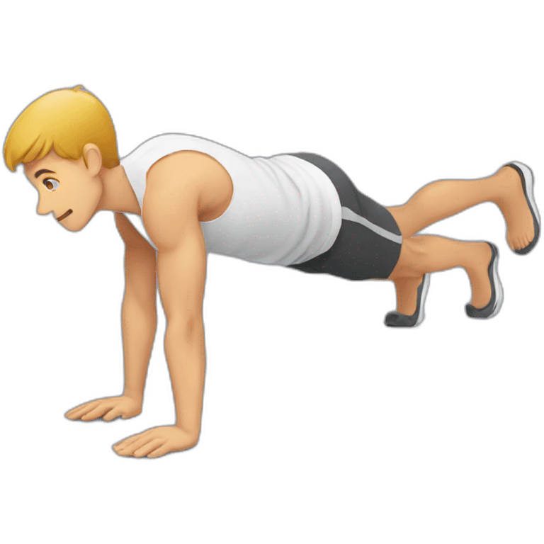 Human doing pushup emoji