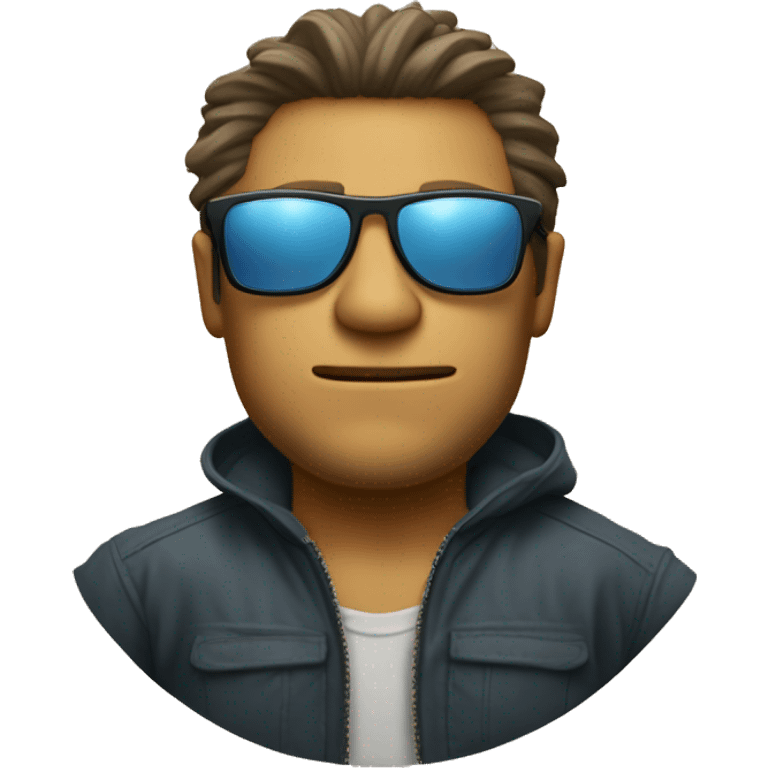 Giga Chad with sunglasse emoji