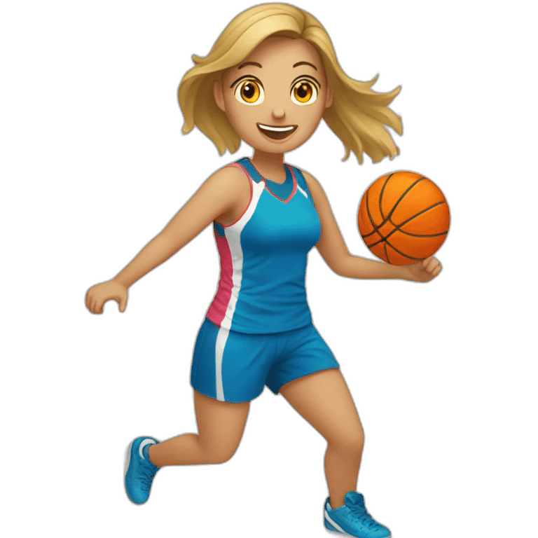 female playing netball emoji