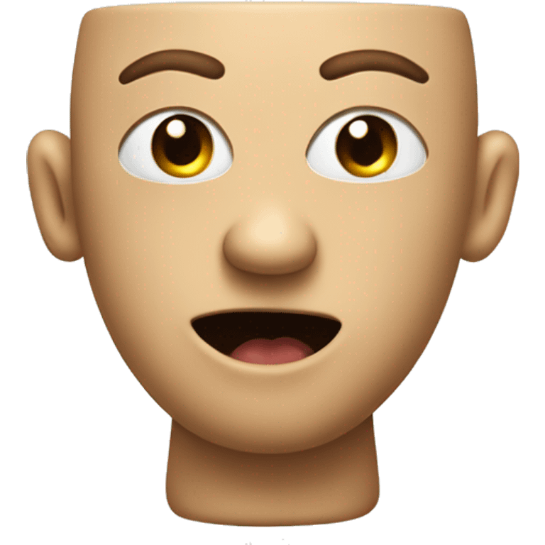 Head of a crazy man poking out of a toilet emoji