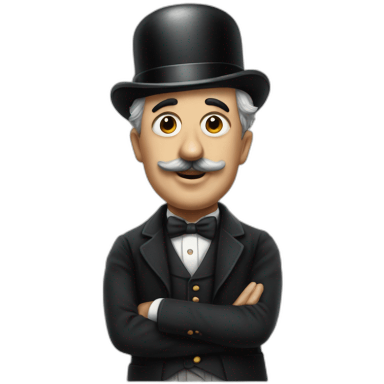 charlie chaplin without hat emoji