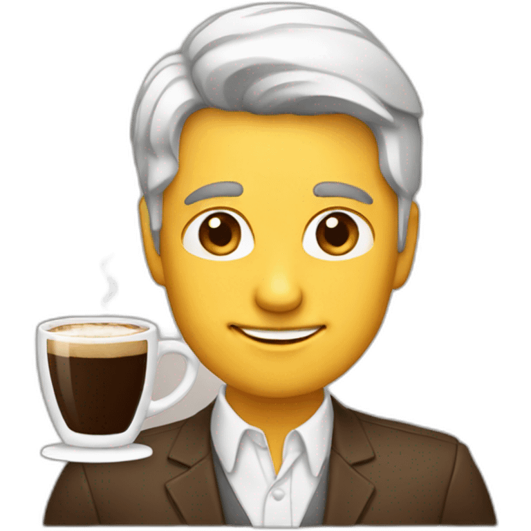 Diseñador con café emoji