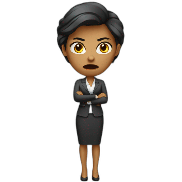 angry business woman emoji