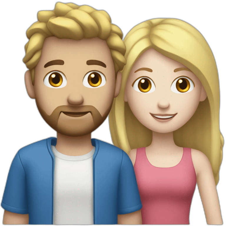 White Girl and white guy on a blue MT09 emoji