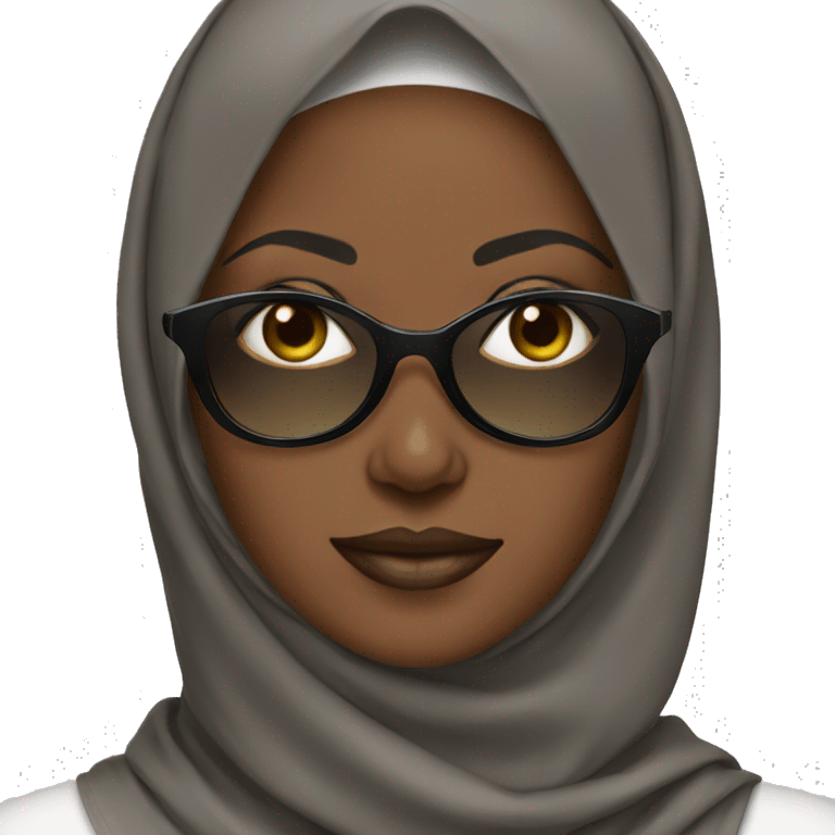 African woman hijab sunglasses  emoji