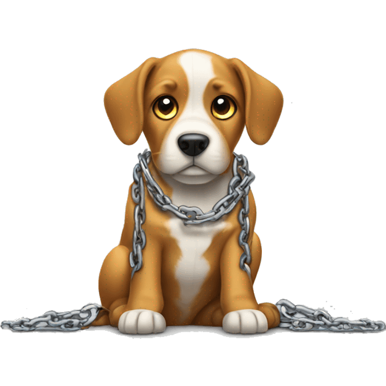 Dog with chains emoji