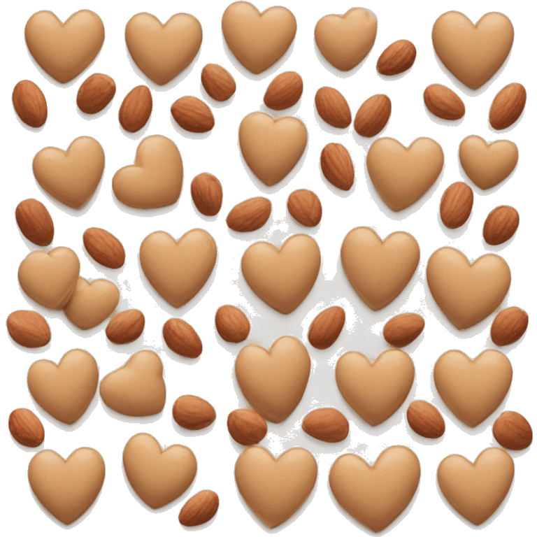 Almond colour heart emoji