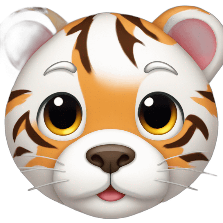 cute tiger bear rabbit floppy ears emoji