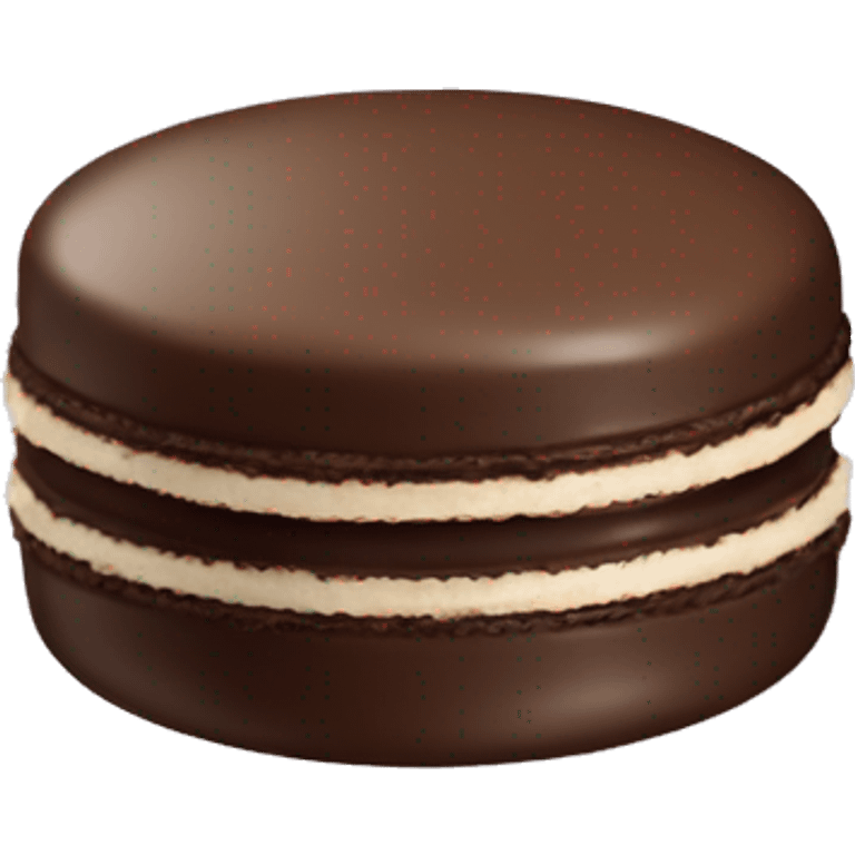 Vanilla and chocolate macaroon emoji