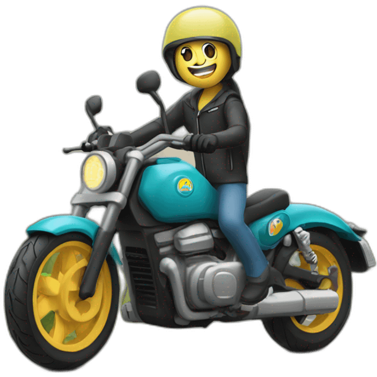 un legume sur une moto emoji