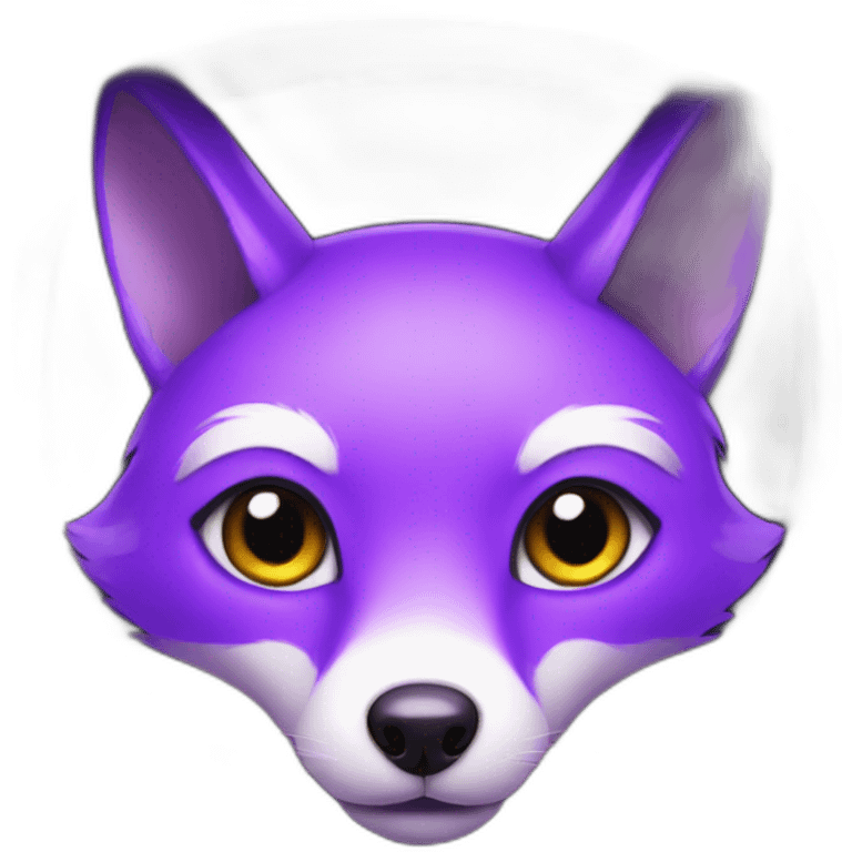 a purple fox in a spaceship emoji