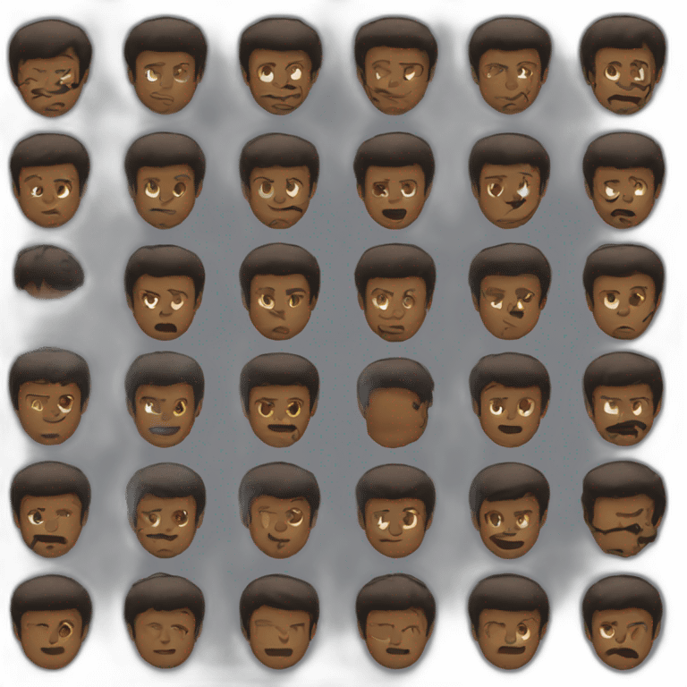 black guy haircut emoji