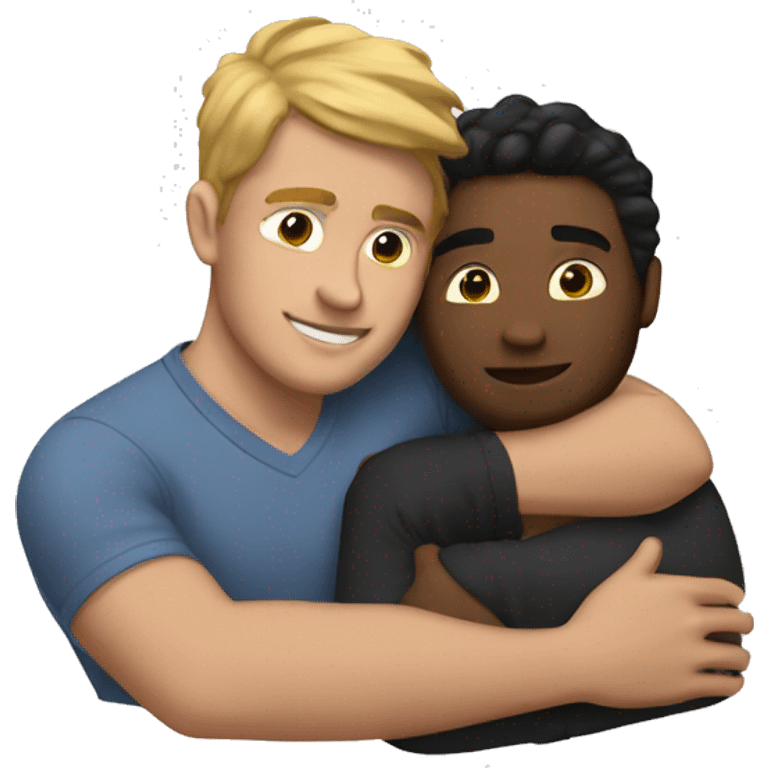 me and my boyfriend hugging on bed emoji