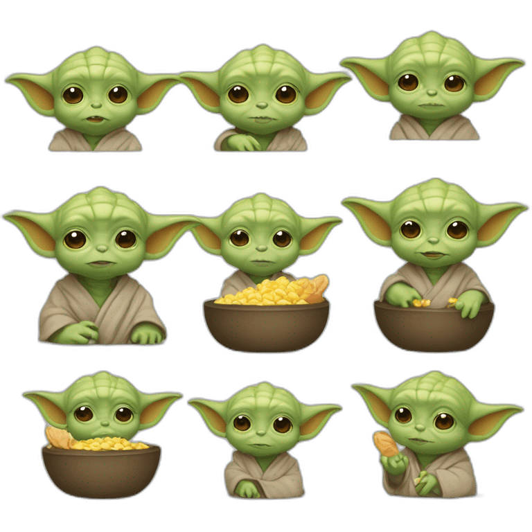 Bébé yoda qui boit de la bières emoji