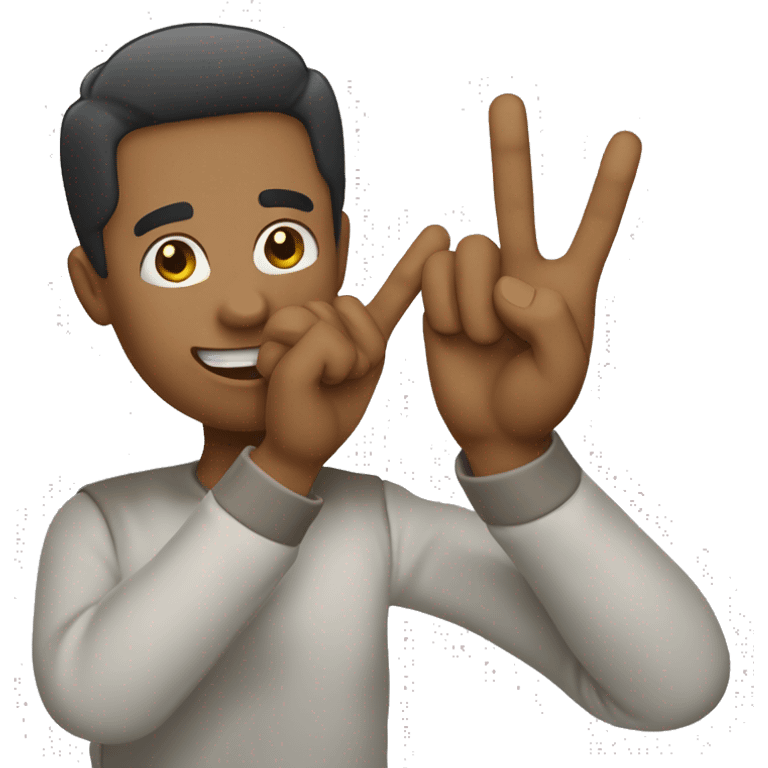 create an emoji with two hands one hand is holding up 4 fingers and the fingers are pointed up. The other had is holding up four fingers but they fingers are pointing down. emoji