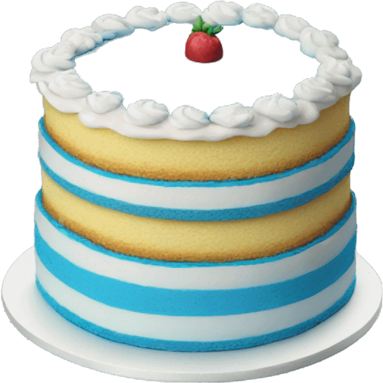 Realistic blue layered cake emoji