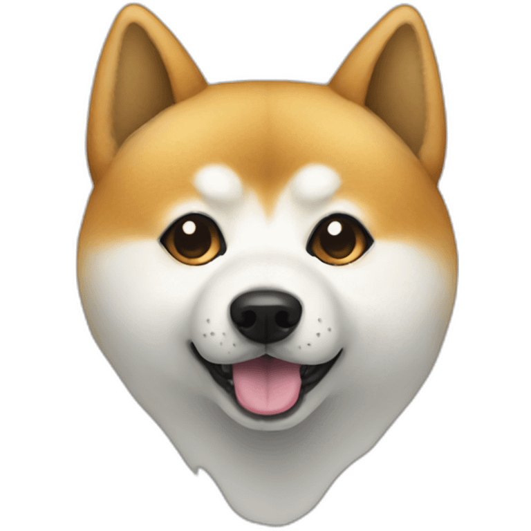 Shiba disguised as a ghost emoji