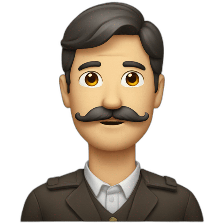 A man with a mustache emoji