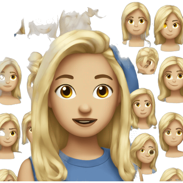 Blond teenage girl  emoji