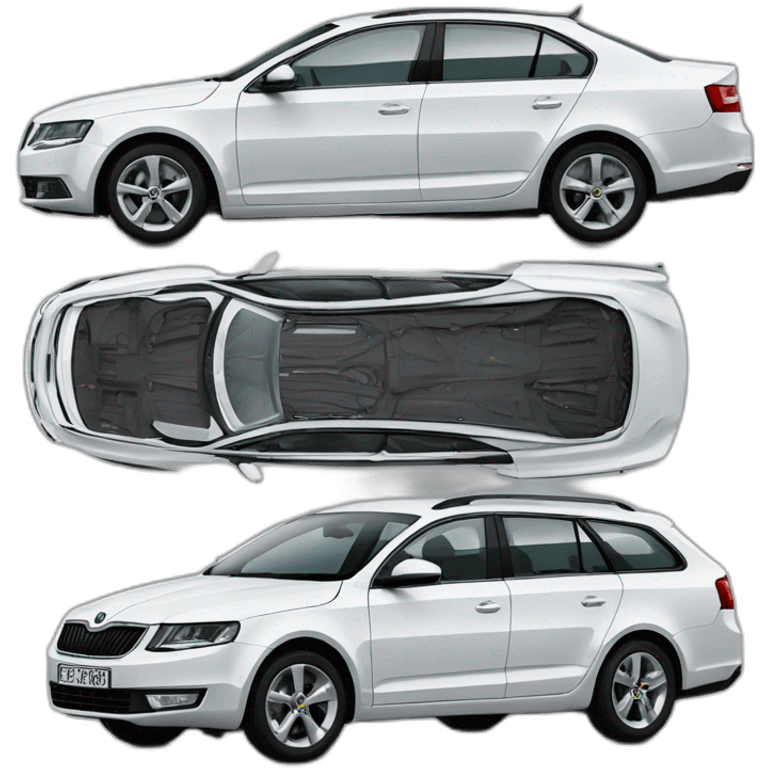 Škoda Octavia5 white emoji