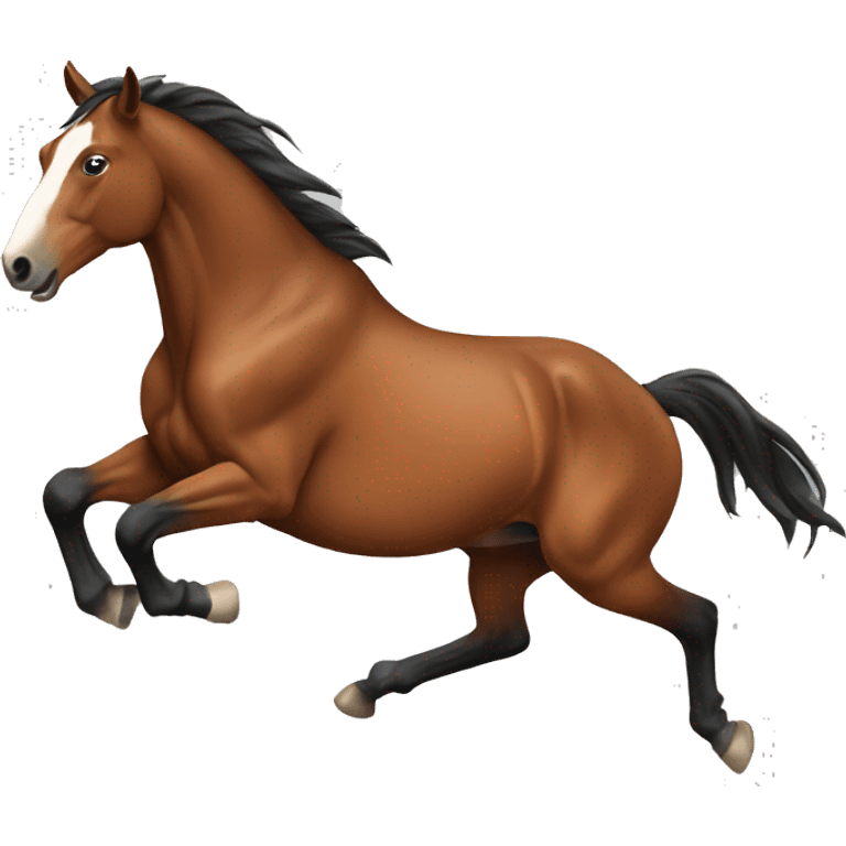 Horse bucking emoji