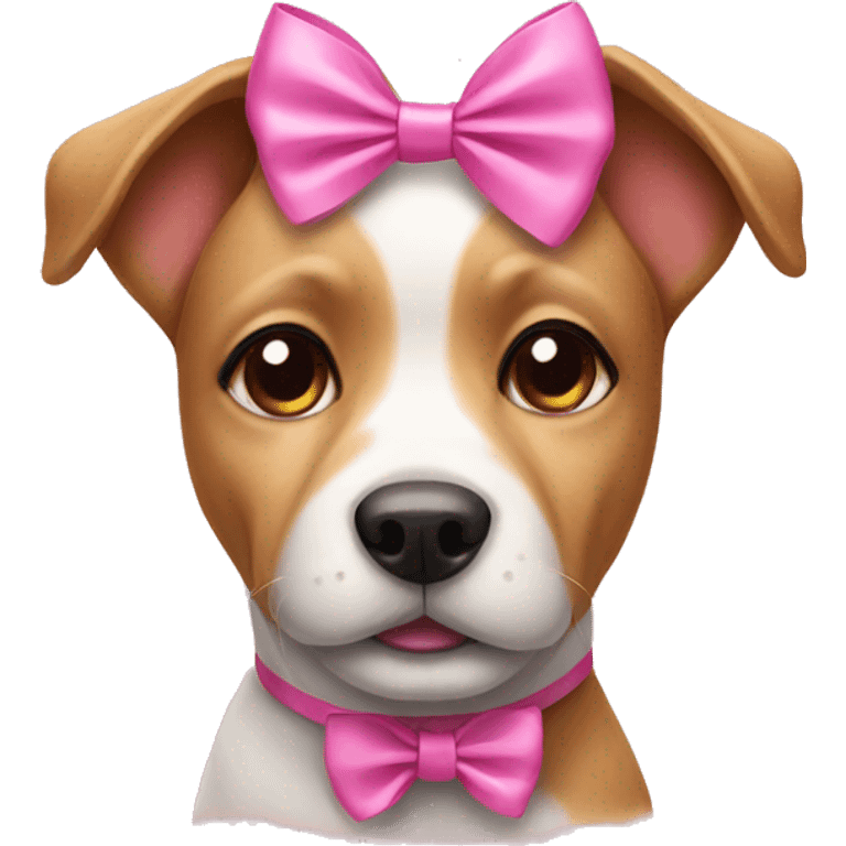 Dog with pink bow emoji