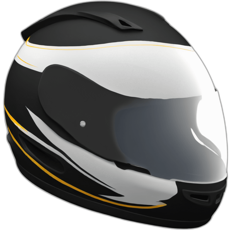 Black racer helmet emoji