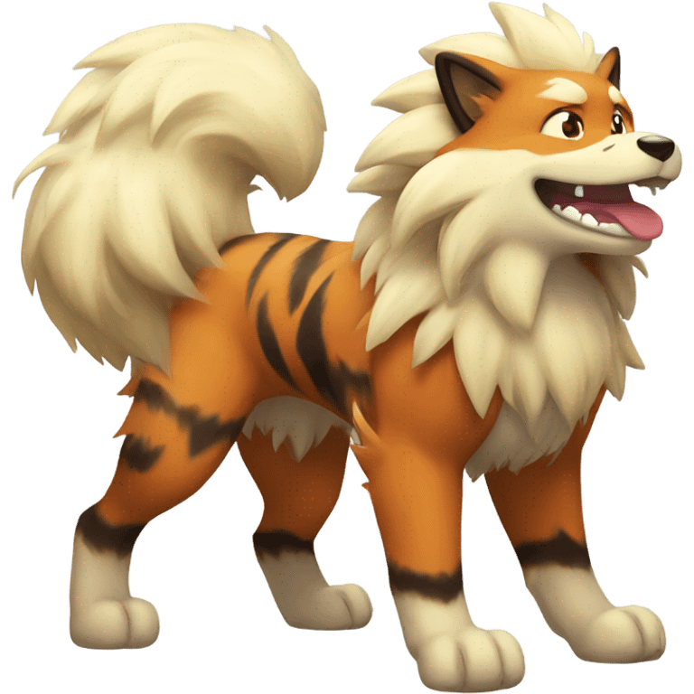 Arcanine full body smiling emoji