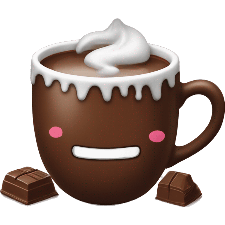 chocolat dans une tasse de noël  emoji