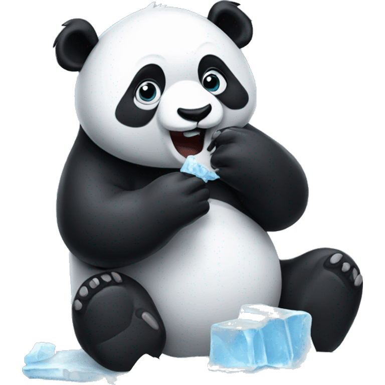 Panda eating ice  emoji