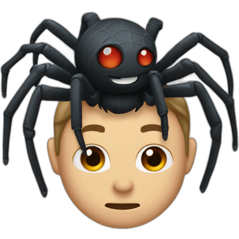 Spider with Bob Mortimers head emoji