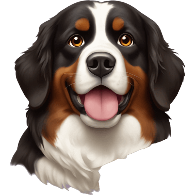 Bernese mountain with toblerone bar emoji