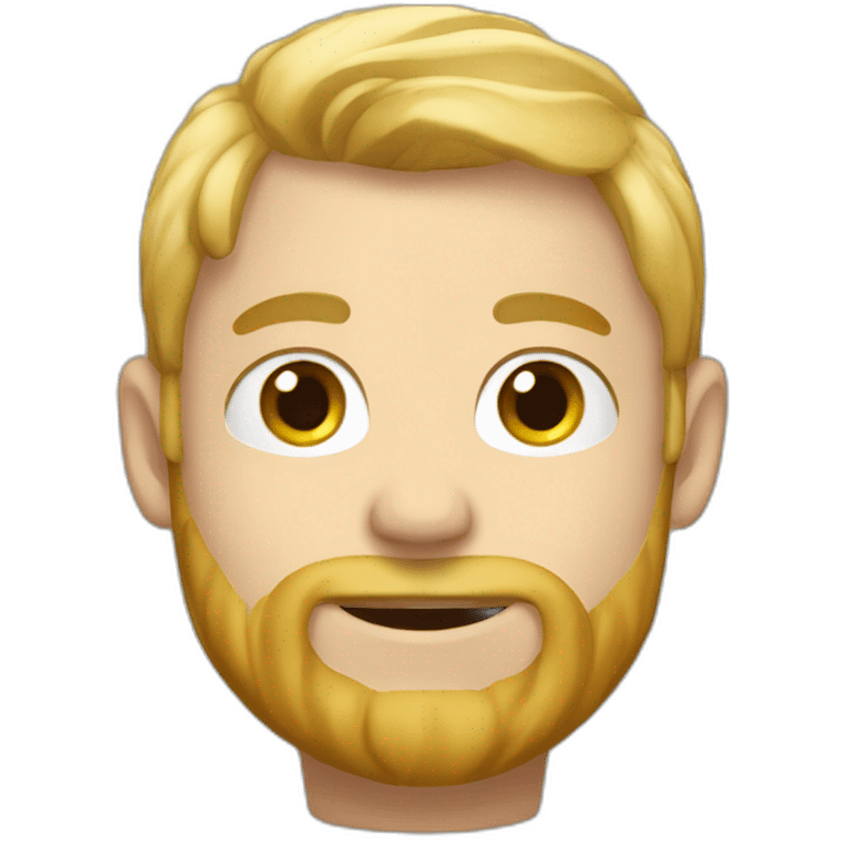 Jeune homme blond sur un lama emoji