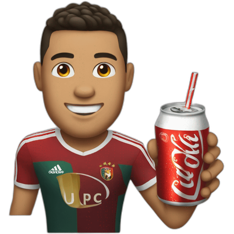 Ronaldo drink coca emoji