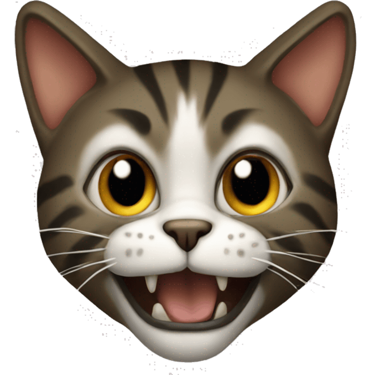 Freaky cat emoji