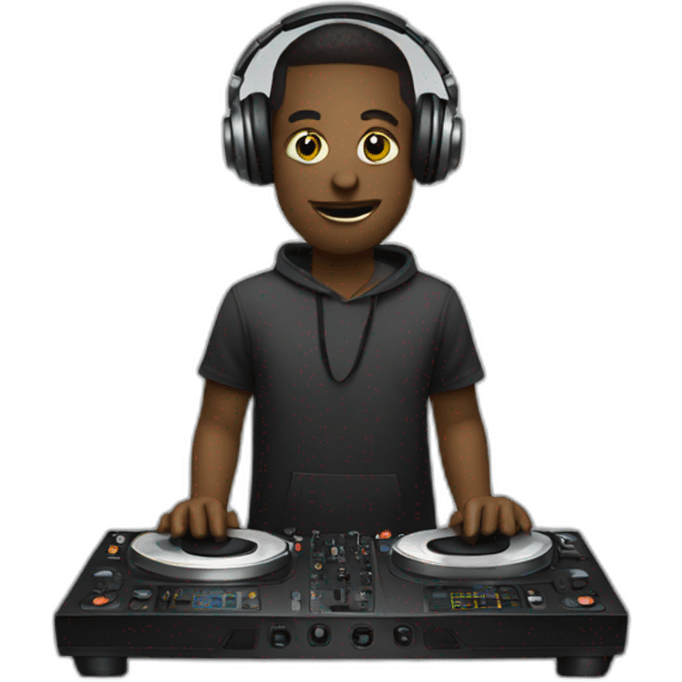 electro dj on turntables emoji