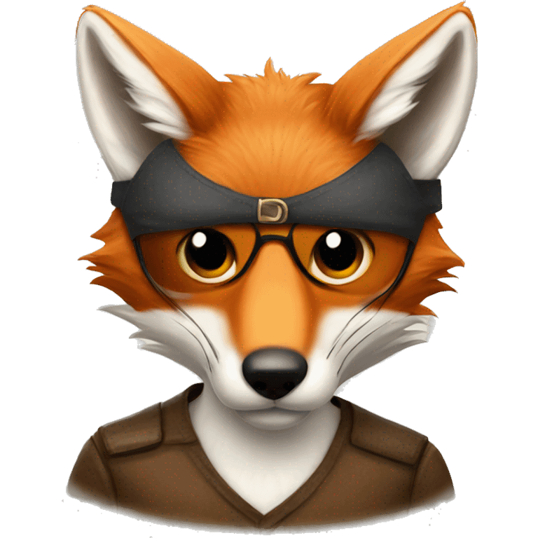 Fox with eyepatch emoji