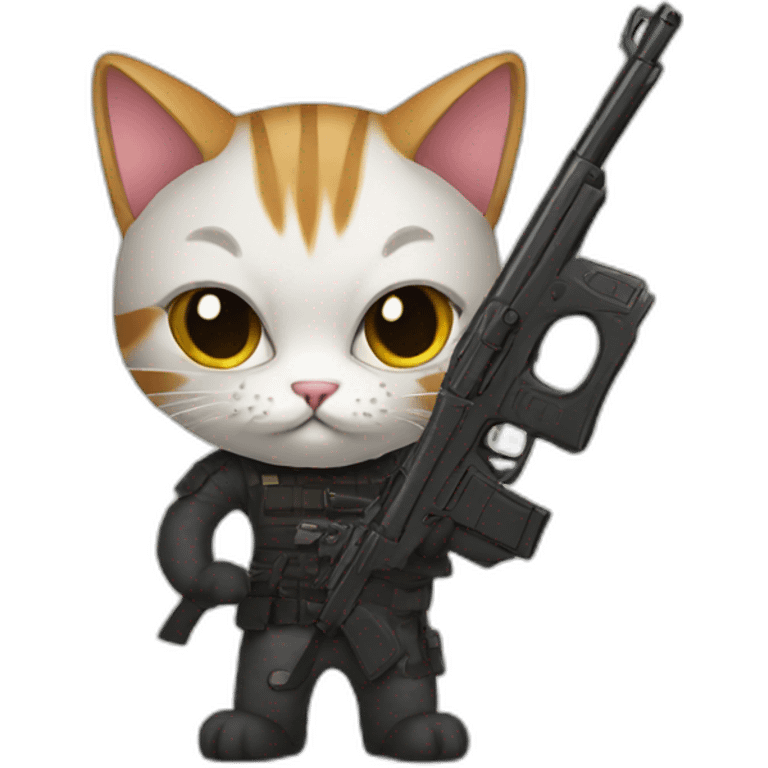 Cat with guns emoji